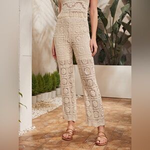 High Waist Crochet Pant | NWOT